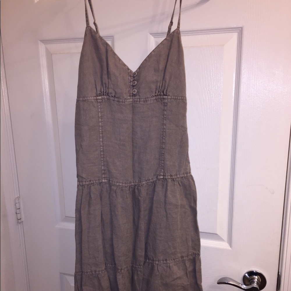 GUESS Army Green Linen-like Dress
